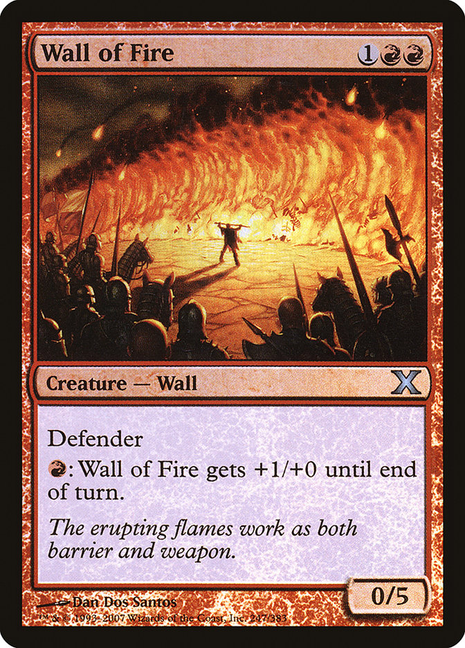 Wall of Fire (Premium Foil) [Tenth Edition] | D20 Games