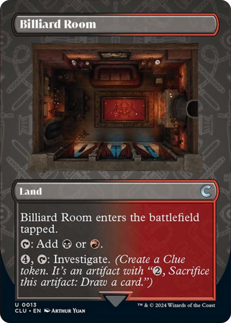 Billiard Room (Borderless) [Ravnica: Clue Edition] | D20 Games