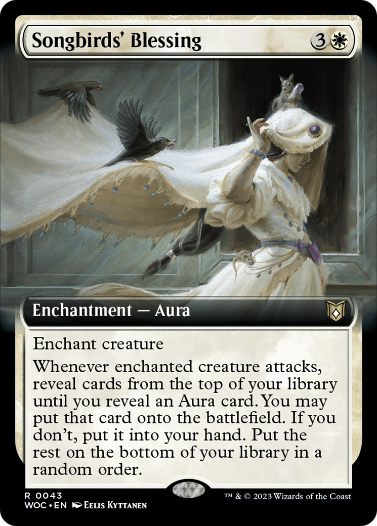 Songbirds' Blessing (Extended Art) [Wilds of Eldraine Commander] | D20 Games