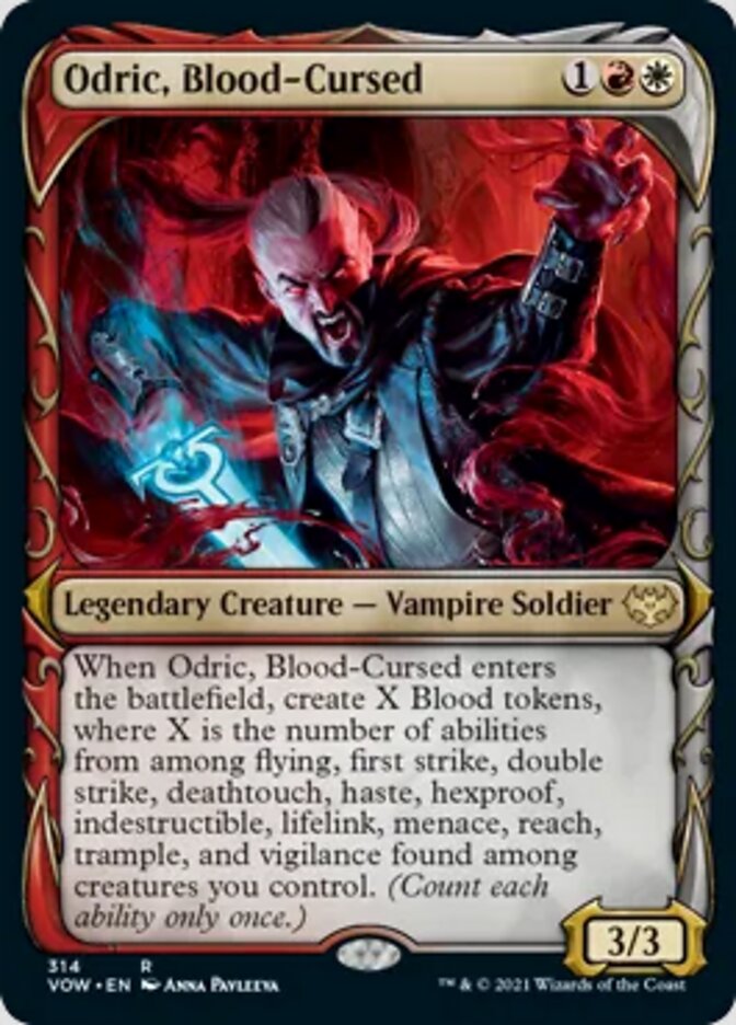 Odric, Blood-Cursed (Showcase Fang Frame) [Innistrad: Crimson Vow] | D20 Games