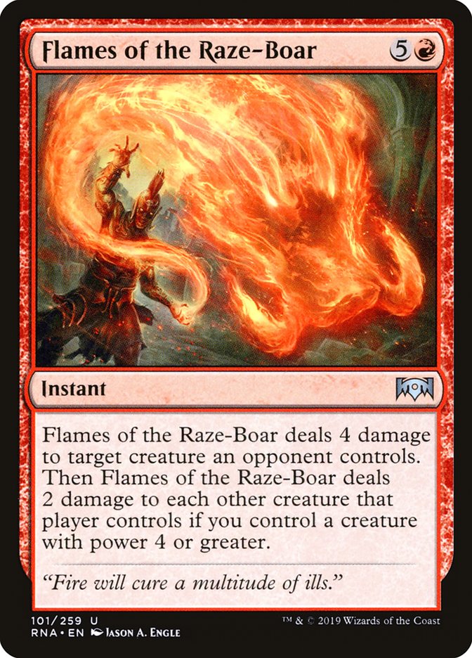 Flames of the Raze-Boar [Ravnica Allegiance] | D20 Games