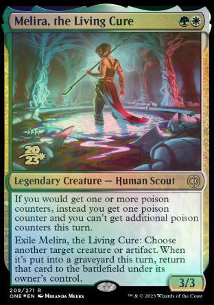 Melira, the Living Cure [Phyrexia: All Will Be One Prerelease Promos] | D20 Games