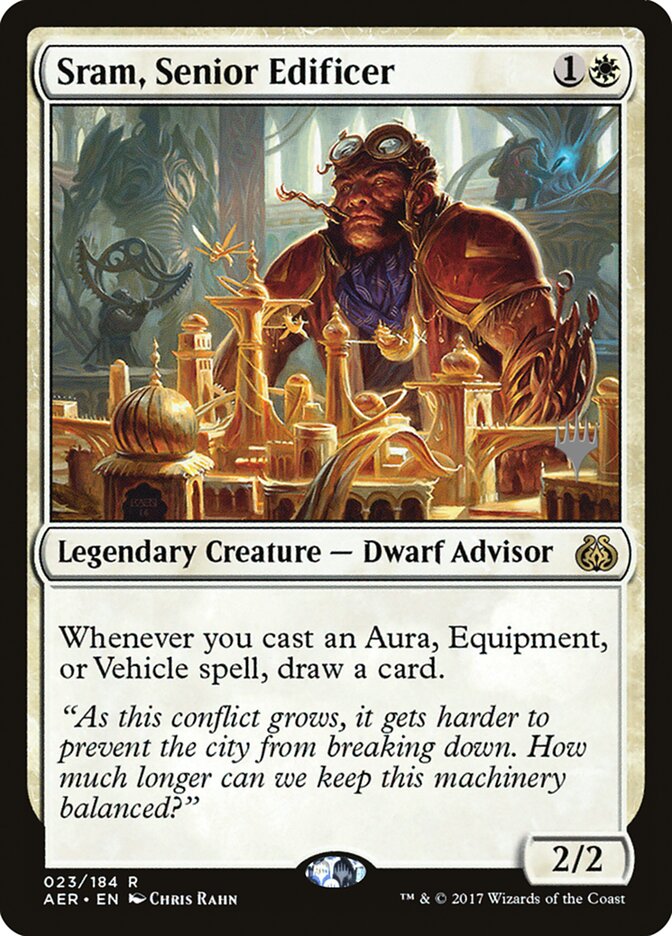 Sram, Senior Edificer [Aether Revolt Promos] | D20 Games