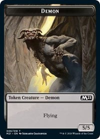 Demon // Zombie Double-sided Token [Core Set 2021 Tokens] | D20 Games