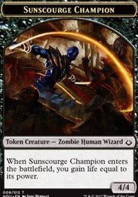 Sunscourge Champion // Cat Double-sided Token [Hour of Devastation Tokens] | D20 Games