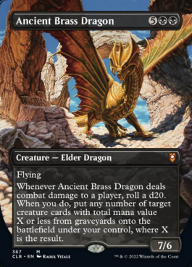 Ancient Brass Dragon (Borderless Alternate Art) [Commander Legends: Battle for Baldur's Gate] | D20 Games