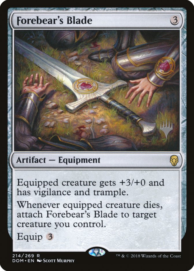 Forebear's Blade (Promo Pack) [Dominaria Promos] | D20 Games