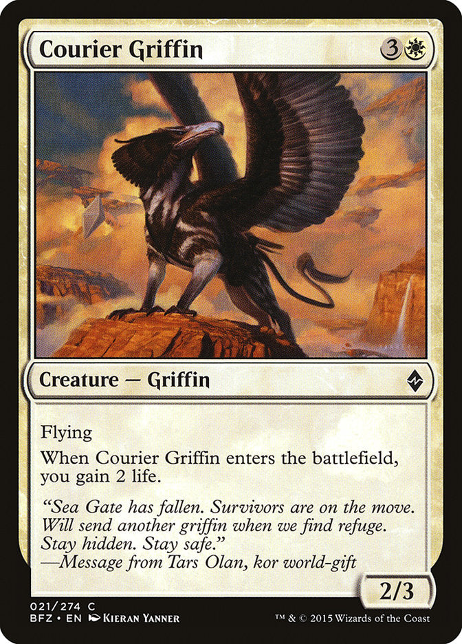 Courier Griffin [Battle for Zendikar] | D20 Games