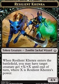 Resilient Khenra // Zombie Double-sided Token [Hour of Devastation Tokens] | D20 Games
