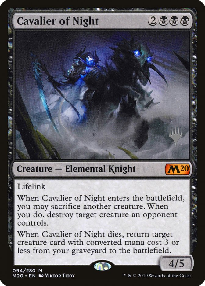 Cavalier of Night (Promo Pack) [Core Set 2020 Promos] | D20 Games