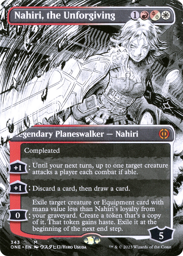 Nahiri, the Unforgiving (Borderless Manga) [Phyrexia: All Will Be One] | D20 Games