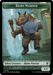 Thopter // Rhino Warrior Double-Sided Token [Murders at Karlov Manor Commander Tokens] | D20 Games