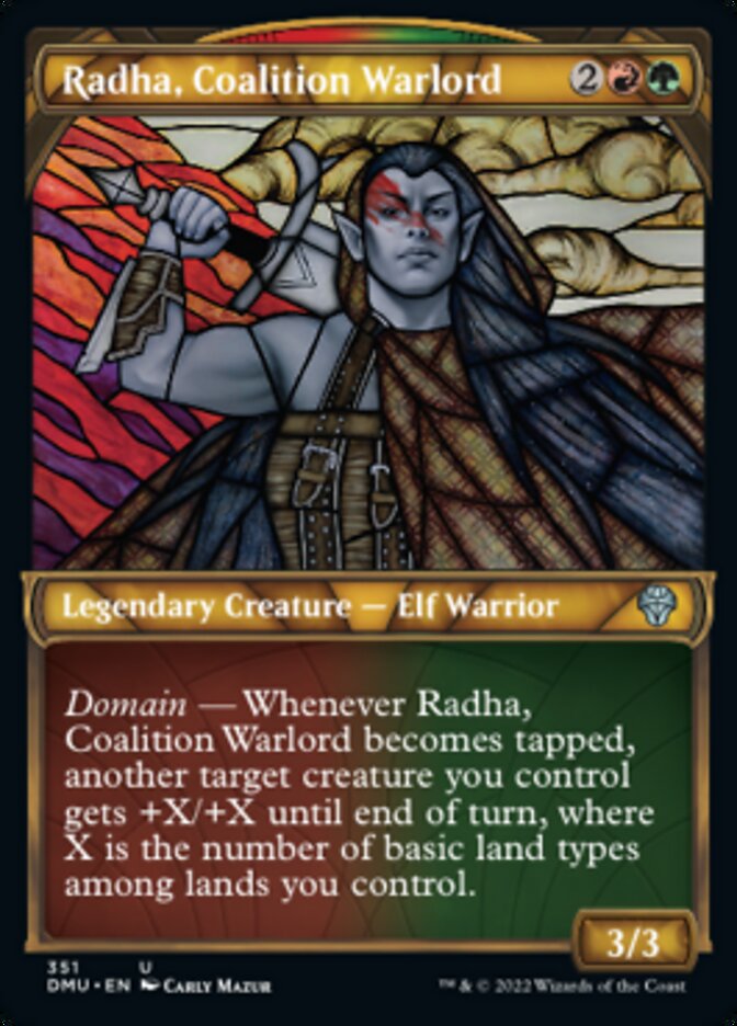 Radha, Coalition Warlord (Showcase Textured) [Dominaria United] | D20 Games