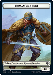 Insect // Human Warrior Double-Sided Token [Starter Commander Decks] | D20 Games