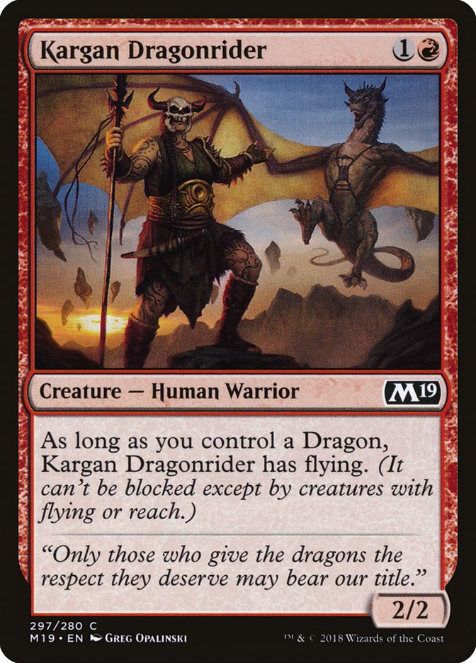 Kargan Dragonrider [Core Set 2019] | D20 Games