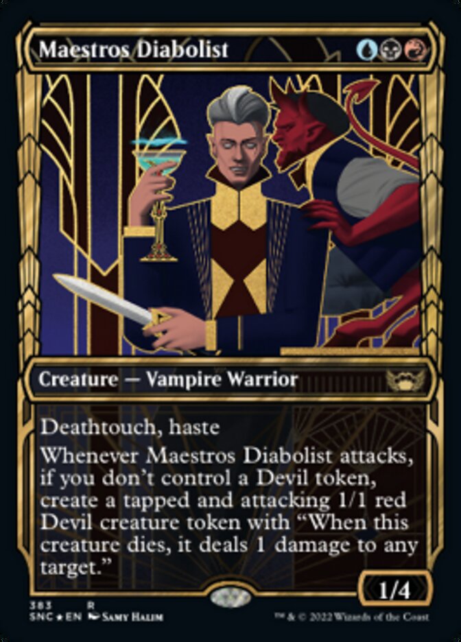Maestros Diabolist (Showcase Golden Age Gilded Foil) [Streets of New Capenna] | D20 Games