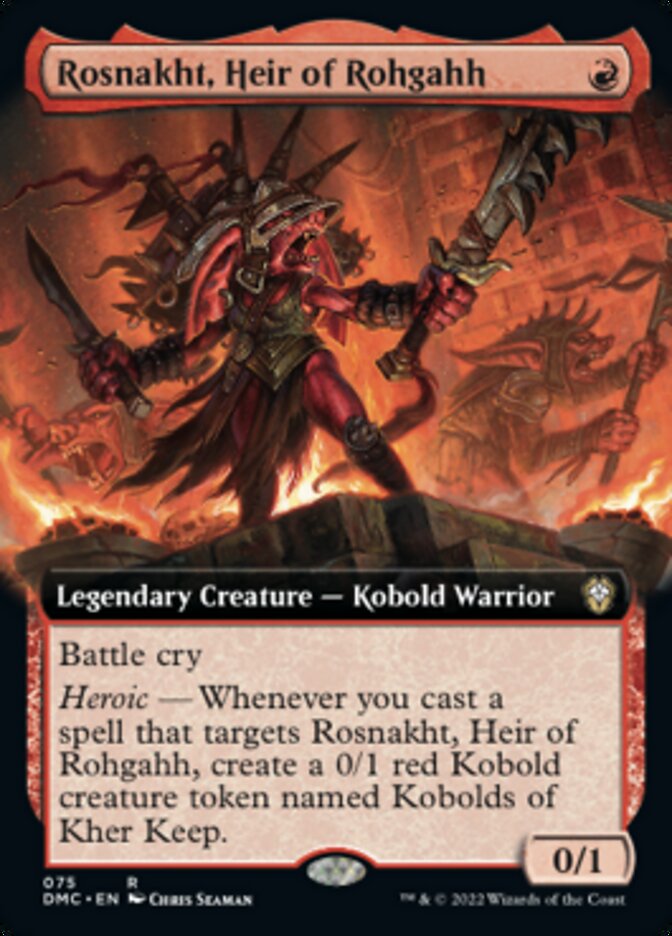 Rosnakht, Heir of Rohgahh (Extended Art) [Dominaria United Commander] | D20 Games