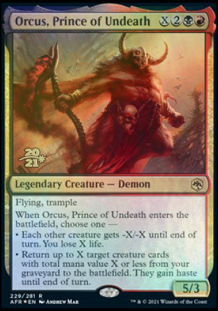 Orcus, Prince of Undeath [Dungeons & Dragons: Adventures in the Forgotten Realms Prerelease Promos] | D20 Games