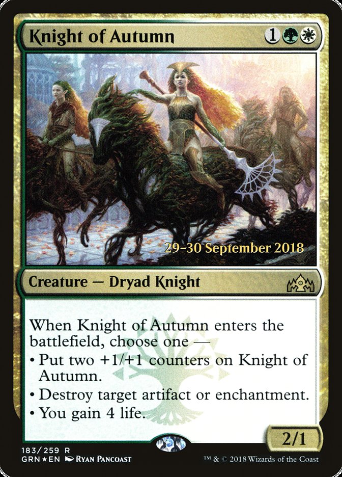 Knight of Autumn  [Guilds of Ravnica Prerelease Promos] | D20 Games