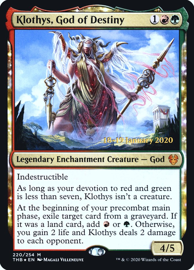 Klothys, God of Destiny [Theros Beyond Death Prerelease Promos] | D20 Games