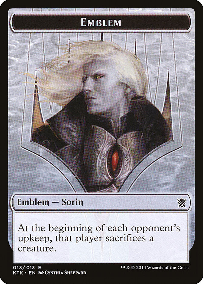 Sorin, Solemn Visitor Emblem [Khans of Tarkir Tokens] | D20 Games