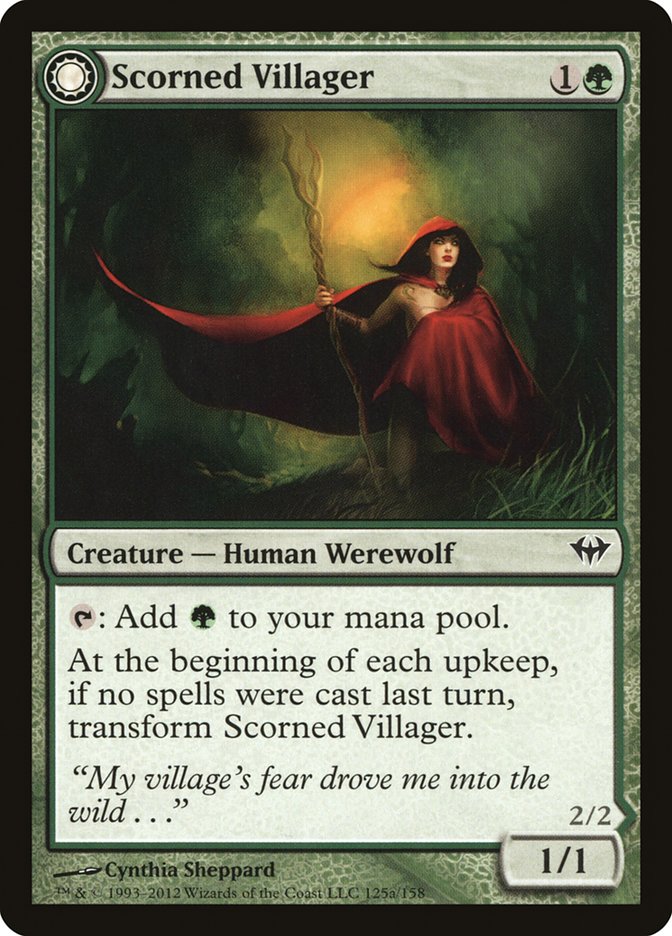Scorned Villager // Moonscarred Werewolf [Dark Ascension] | D20 Games
