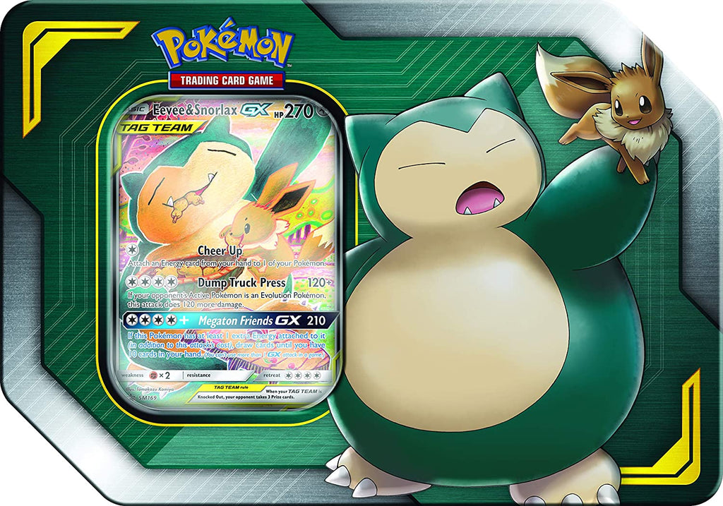 Eevee & Snorlax GX Tag team Tin Pokmon Eevee & Snorlax GX Tag team Tin Pokmon