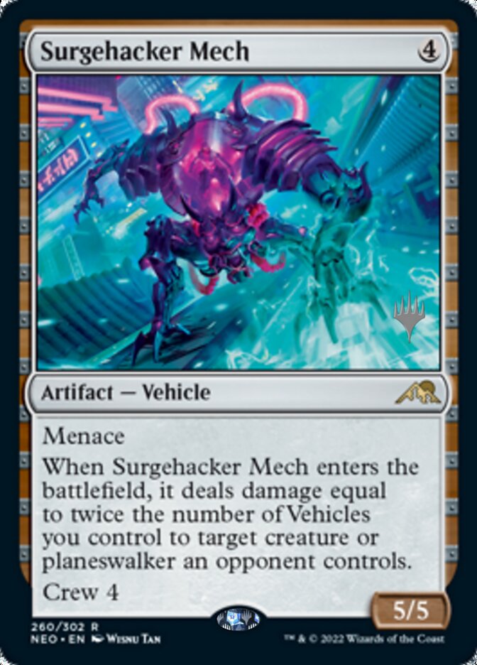 Surgehacker Mech (Promo Pack) [Kamigawa: Neon Dynasty Promos] | D20 Games