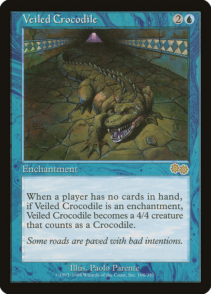 Veiled Crocodile [Urza's Saga] | D20 Games