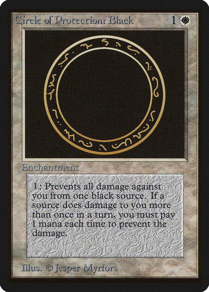 Circle of Protection: Black [Limited Edition Beta] | D20 Games