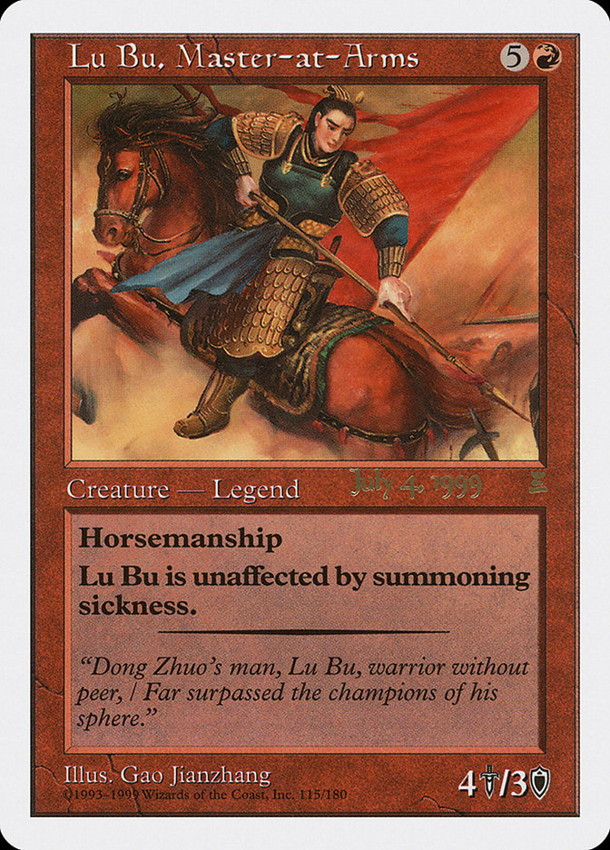 Lu Bu, Master-at-Arms (July 4, 1999) [Portal Three Kingdoms Promos] | D20 Games