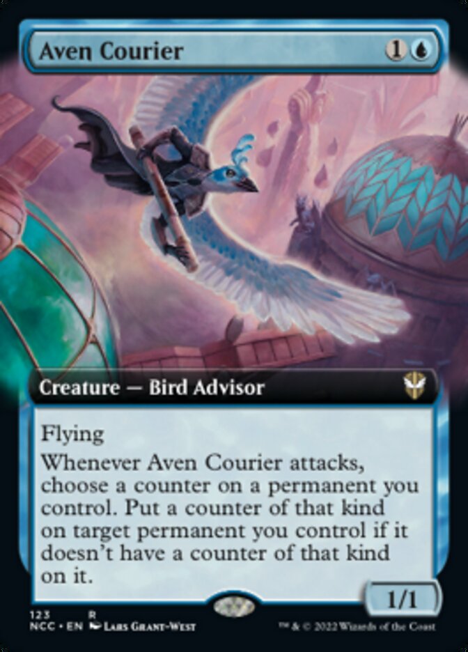 Aven Courier (Extended Art) [Streets of New Capenna Commander] | D20 Games