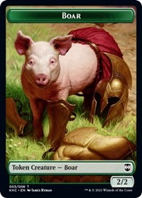 Boar // Spirit Double-sided Token [Kaldheim Commander Tokens] | D20 Games