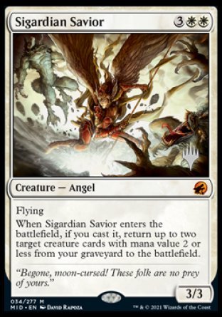 Sigardian Savior (Promo Pack) [Innistrad: Midnight Hunt Promos] | D20 Games