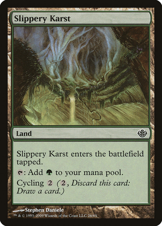 Slippery Karst [Duel Decks: Garruk vs. Liliana] | D20 Games