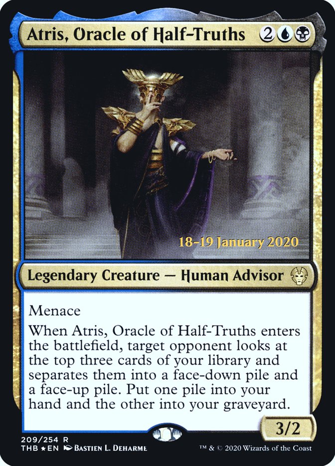 Atris, Oracle of Half-Truths [Theros Beyond Death Prerelease Promos] | D20 Games