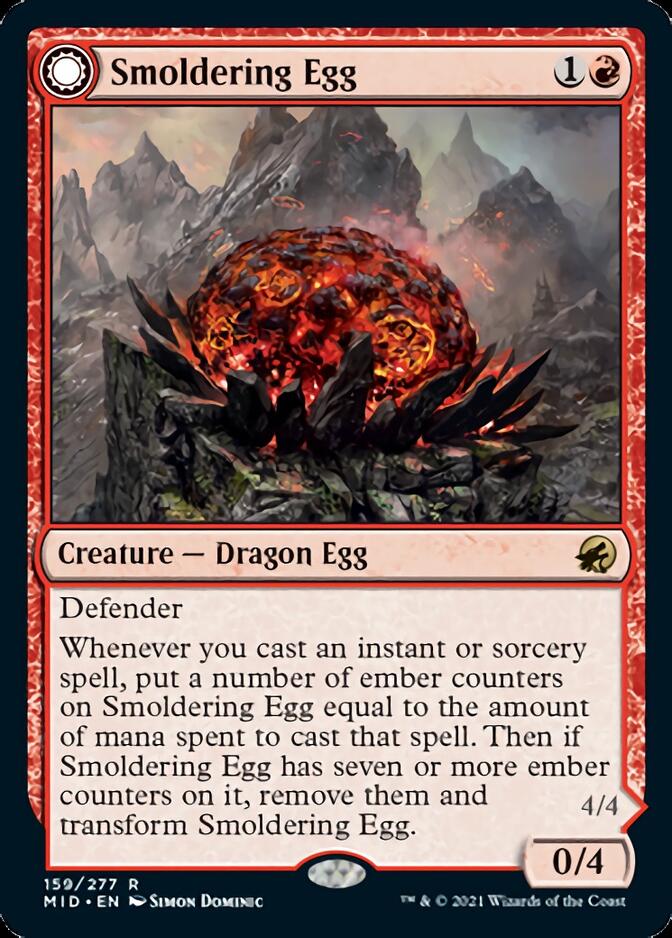 Smoldering Egg // Ashmouth Dragon [Innistrad: Midnight Hunt] | D20 Games