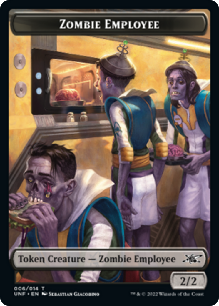 Zombie Employee // Treasure (013) Double-sided Token [Unfinity Tokens] | D20 Games