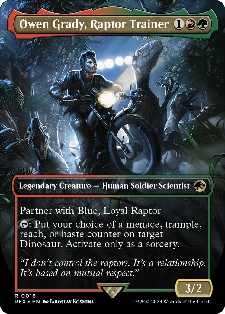 Owen Grady, Raptor Trainer (Borderless) [Jurassic World Collection] | D20 Games