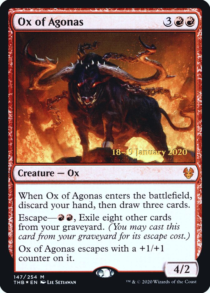 Ox of Agonas [Theros Beyond Death Prerelease Promos] | D20 Games