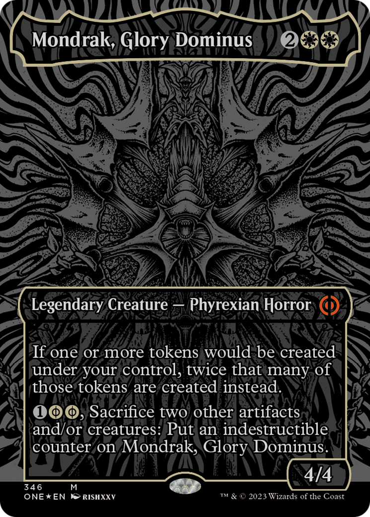 Mondrak, Glory Dominus (Oil Slick Raised Foil) [Phyrexia: All Will Be One] | D20 Games