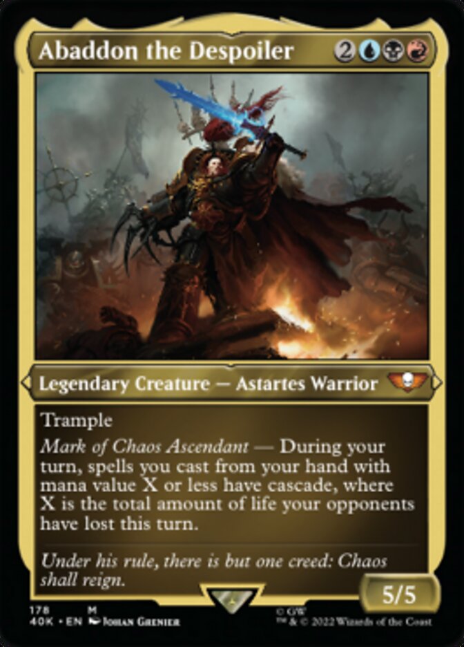 Abaddon the Despoiler (Display Commander) (Surge Foil) [Universes Beyond: Warhammer 40,000] | D20 Games