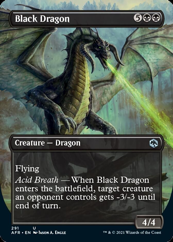 Black Dragon (Borderless Alternate Art) [Dungeons & Dragons: Adventures in the Forgotten Realms] | D20 Games