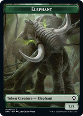 Elephant // Treasure Double-sided Token [Dominaria United Commander Tokens] | D20 Games