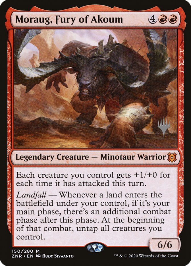 Moraug, Fury of Akoum (Promo Pack) [Zendikar Rising Promos] | D20 Games