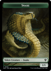 Snake // Morph Double-Sided Token [Murders at Karlov Manor Commander Tokens] | D20 Games