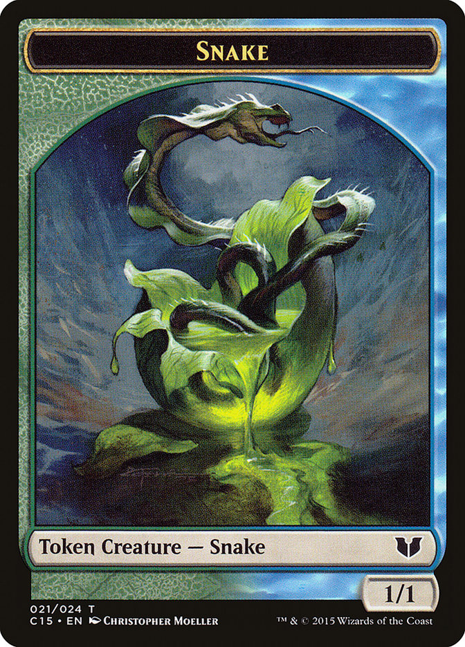 Snake Token (021/024) [Commander 2015 Tokens] | D20 Games
