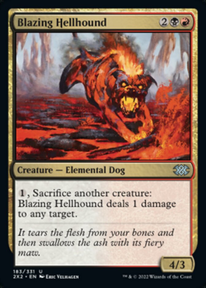 Blazing Hellhound [Double Masters 2022] | D20 Games