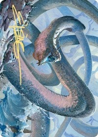 Koma, Cosmos Serpent 1 Art Card (Gold-Stamped Signature) [Kaldheim: Art Series] | D20 Games