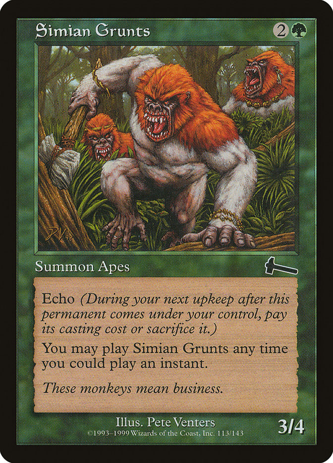 Simian Grunts [Urza's Legacy] | D20 Games